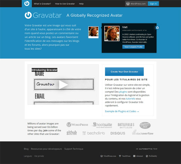 Gravatar votre avatar universel